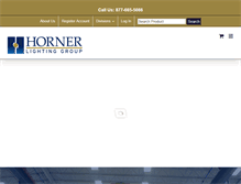 Tablet Screenshot of hornerlighting.com